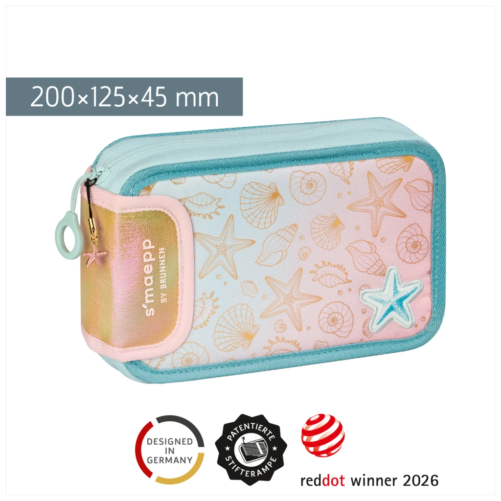 Federmäppchen s'maepp Sunny Ocean | gold irisierend/mehrfarbig, pastell