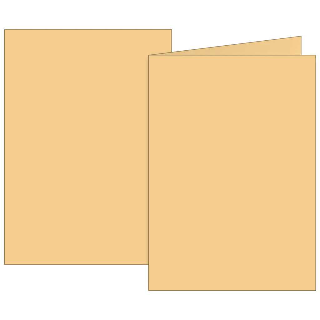 Klappkarten Universalpapier | A6, 105×150 mm, 160 g/m², honig, 10 Stück