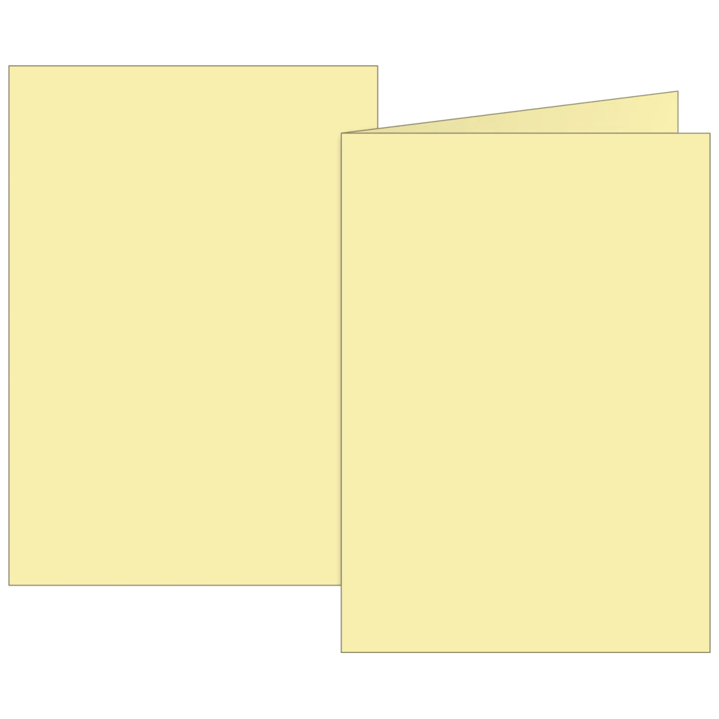 Klappkarten Universalpapier | B6, 200 g/m², hellgelb, 10 Stück