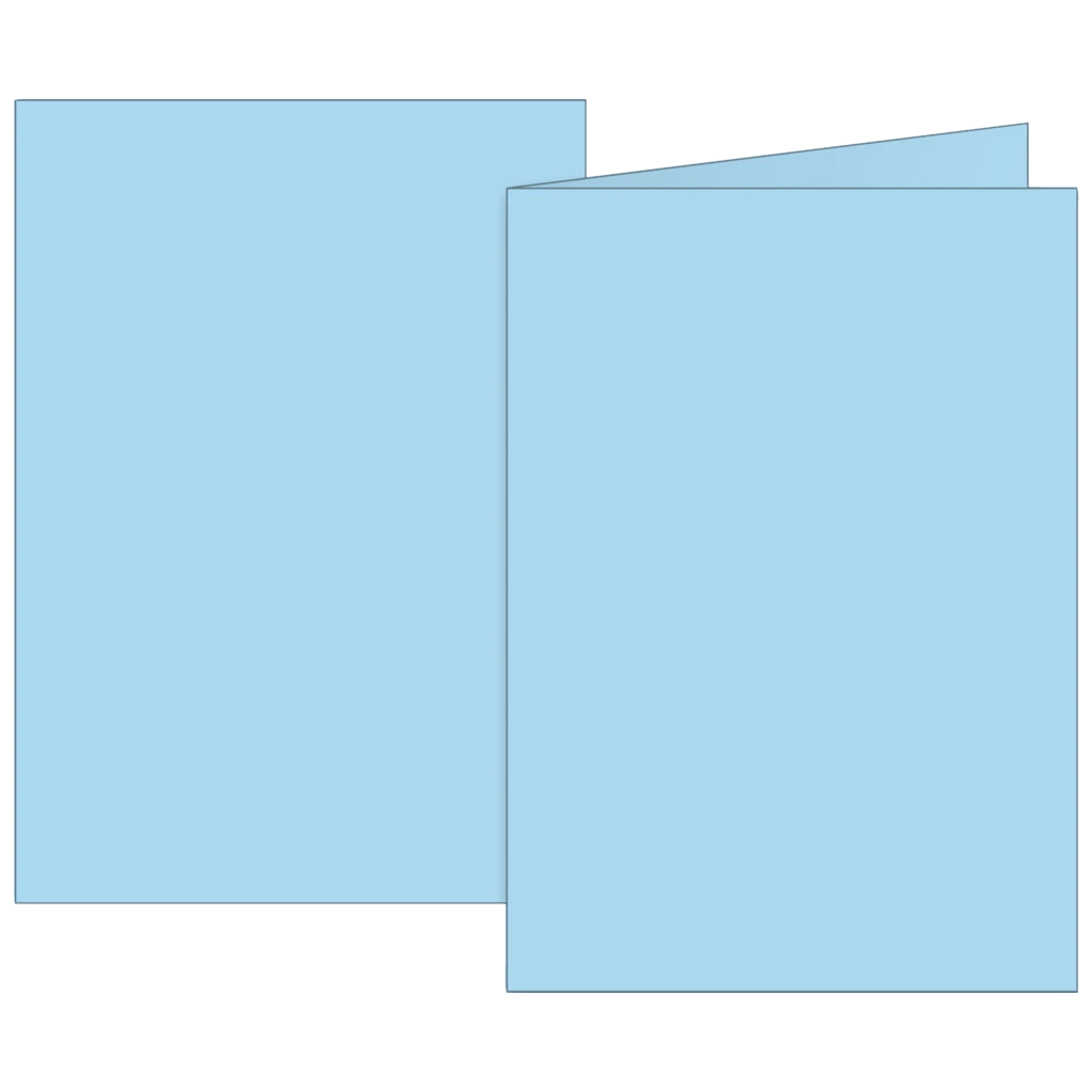 Klappkarten Universalpapier | B6, 200 g/m², hellblau, 10 Stück