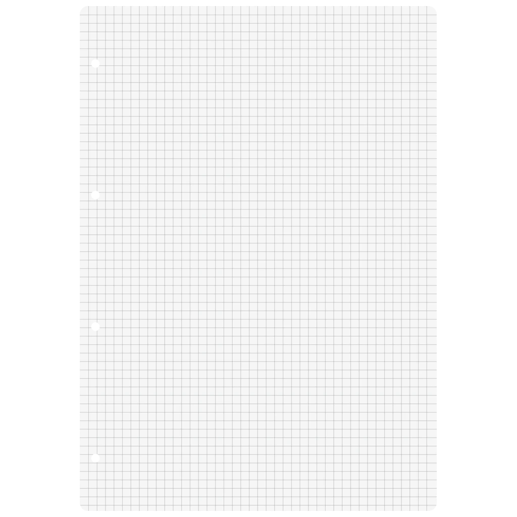 Ringbucheinlagen | A4, 5 mm kariert, weiß, 100 Blatt