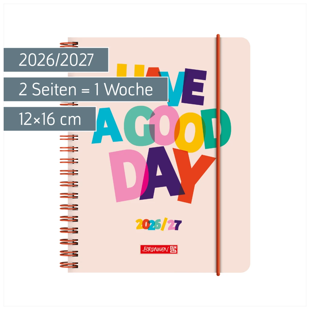 Schülerkalender 2026/2027 „Good Day“ | A6, Kunststoff