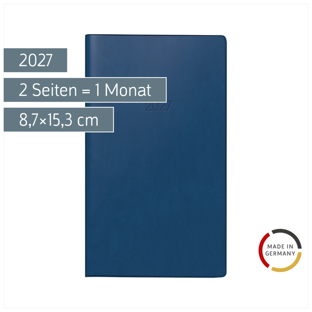 Taschenkalender Mod. 753 2027 | A6, Kunststoff, dunkelblau