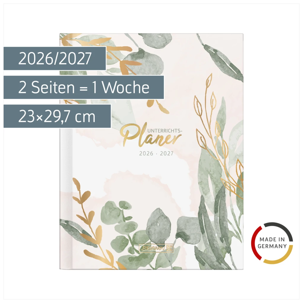 Lehrerkalender 2026/2027 âBloomâ Termin- & Unterrichtsplaner | A4, Papier