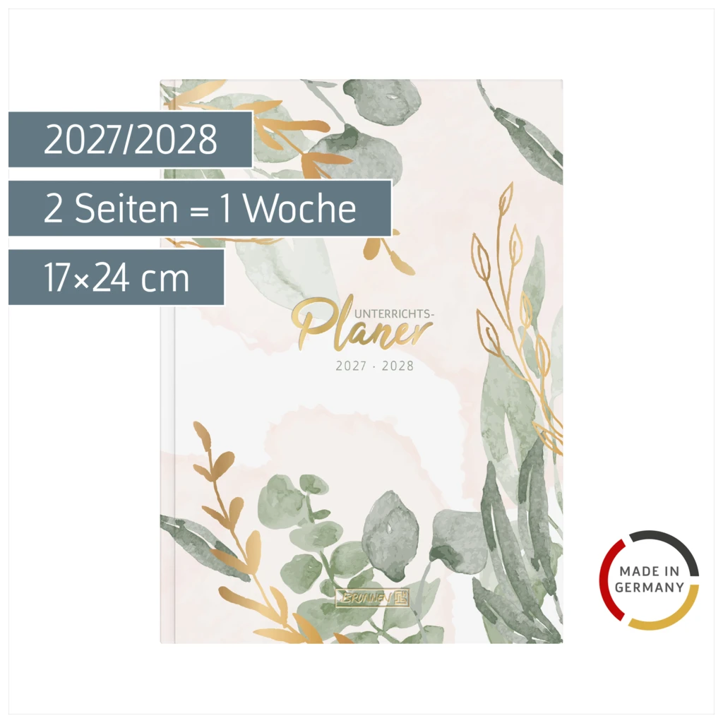 Lehrerkalender 2027/2028 „Bloom“ Termin- & Unterrichtsplaner | A5, Papier