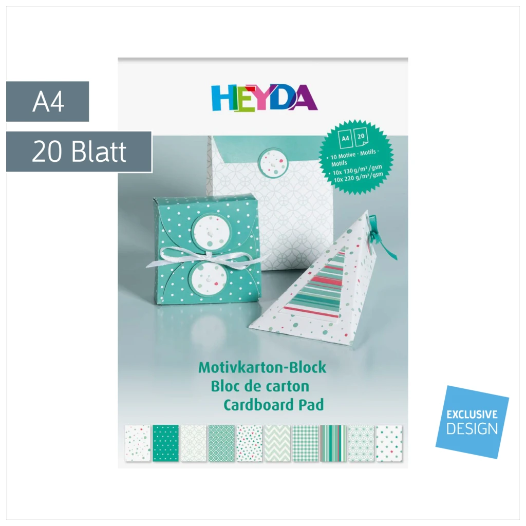 Motivkarton-Block | A4, 20 Blatt, mint