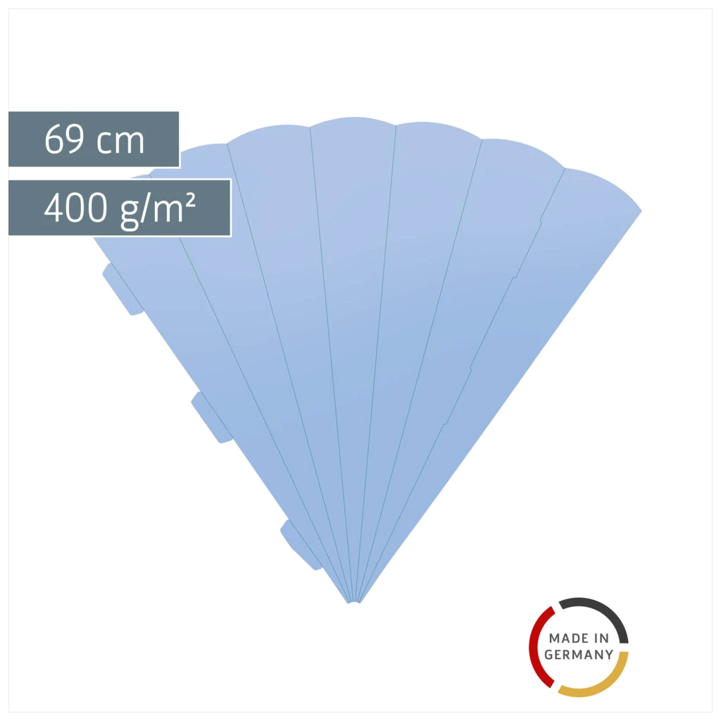 Schultüten-Rohling Zuschnitt | 69 cm, 400 g/m², hellblau