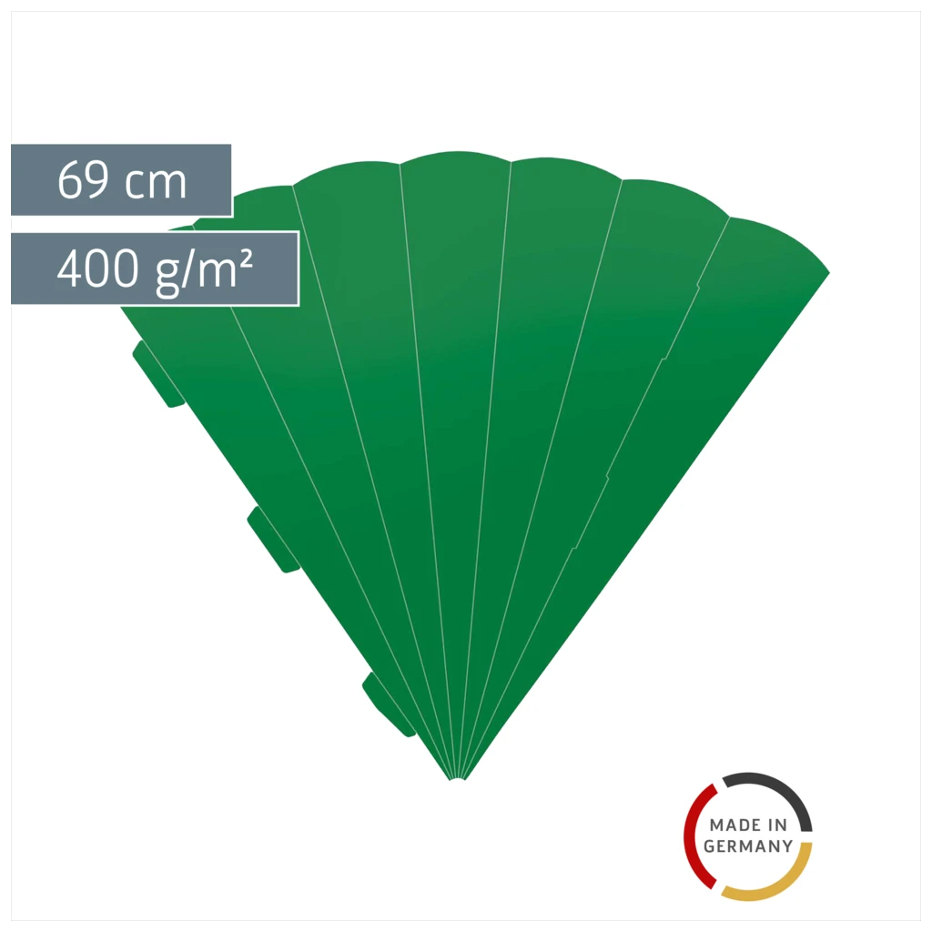 Schultüten-Rohling Zuschnitt | 69 cm, 400 g/m², mittelgrün