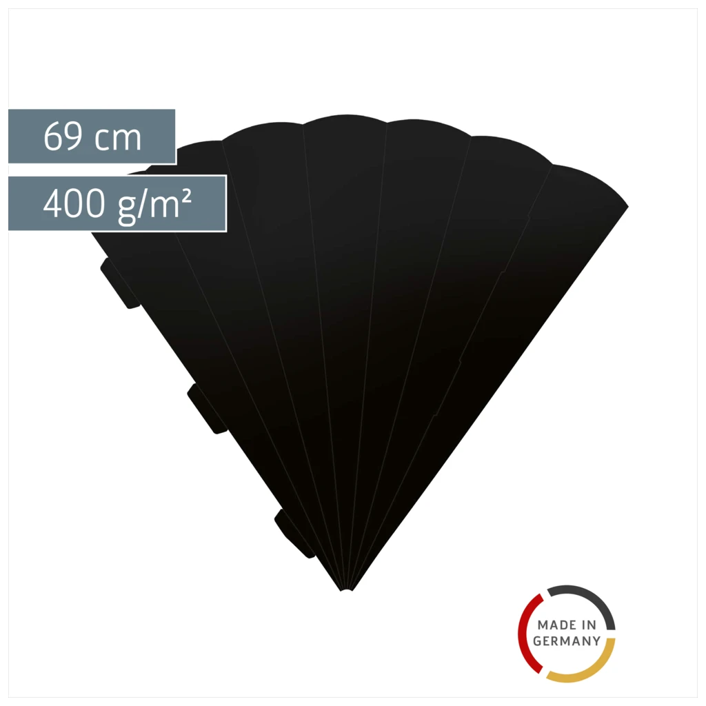 Schultüten-Rohling Zuschnitt | 69 cm, 400 g/m², schwarz