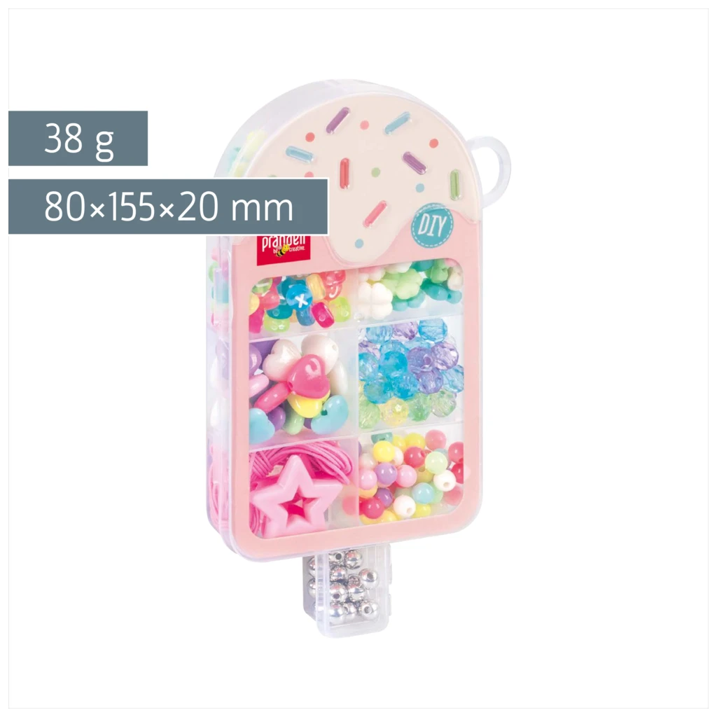 Schmuck-Set „Ice Cream“ | 80×155×20 mm, mehrfarbig, pastell, 38 g