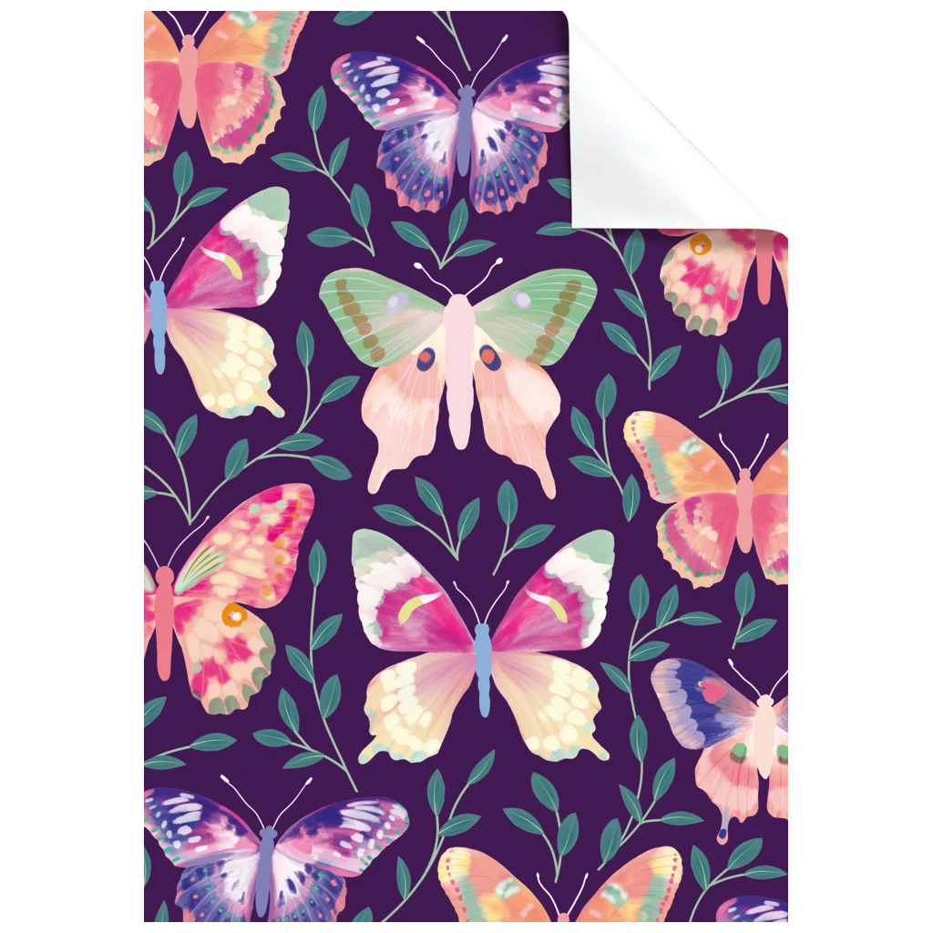 Geschenkpapier-Bogen „Louka“ | 100×70 cm, 76 g/m², dunkelviolett