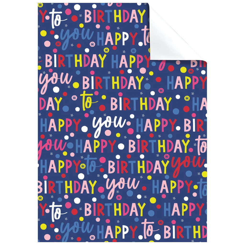Geschenkpapier-Bogen „Benoni“ | 100×70 cm, 80 g/m², dunkelblau