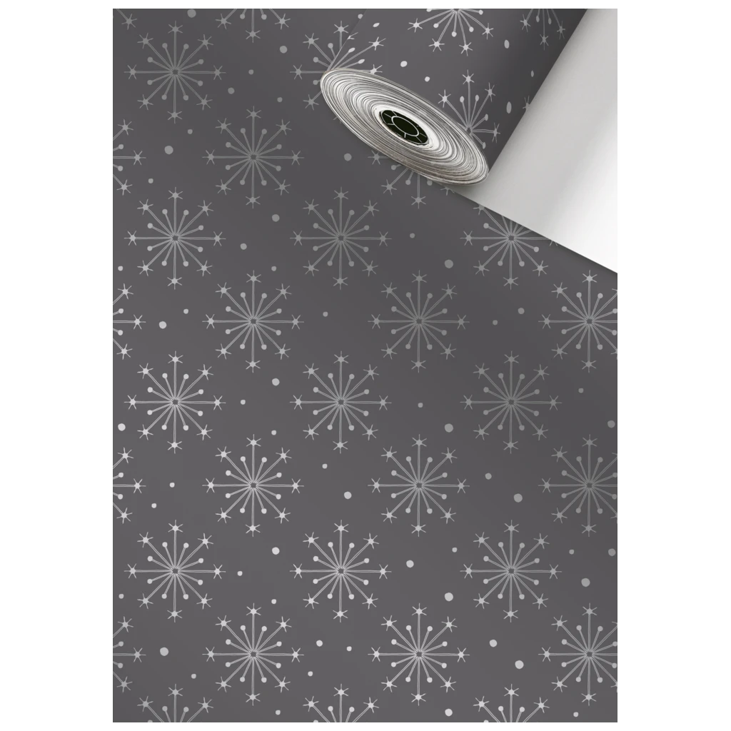 Geschenkpapier Sécaré-Rolle „Nieve“ | 70 cm × 100 m, 76 g/m², dunkelgrau