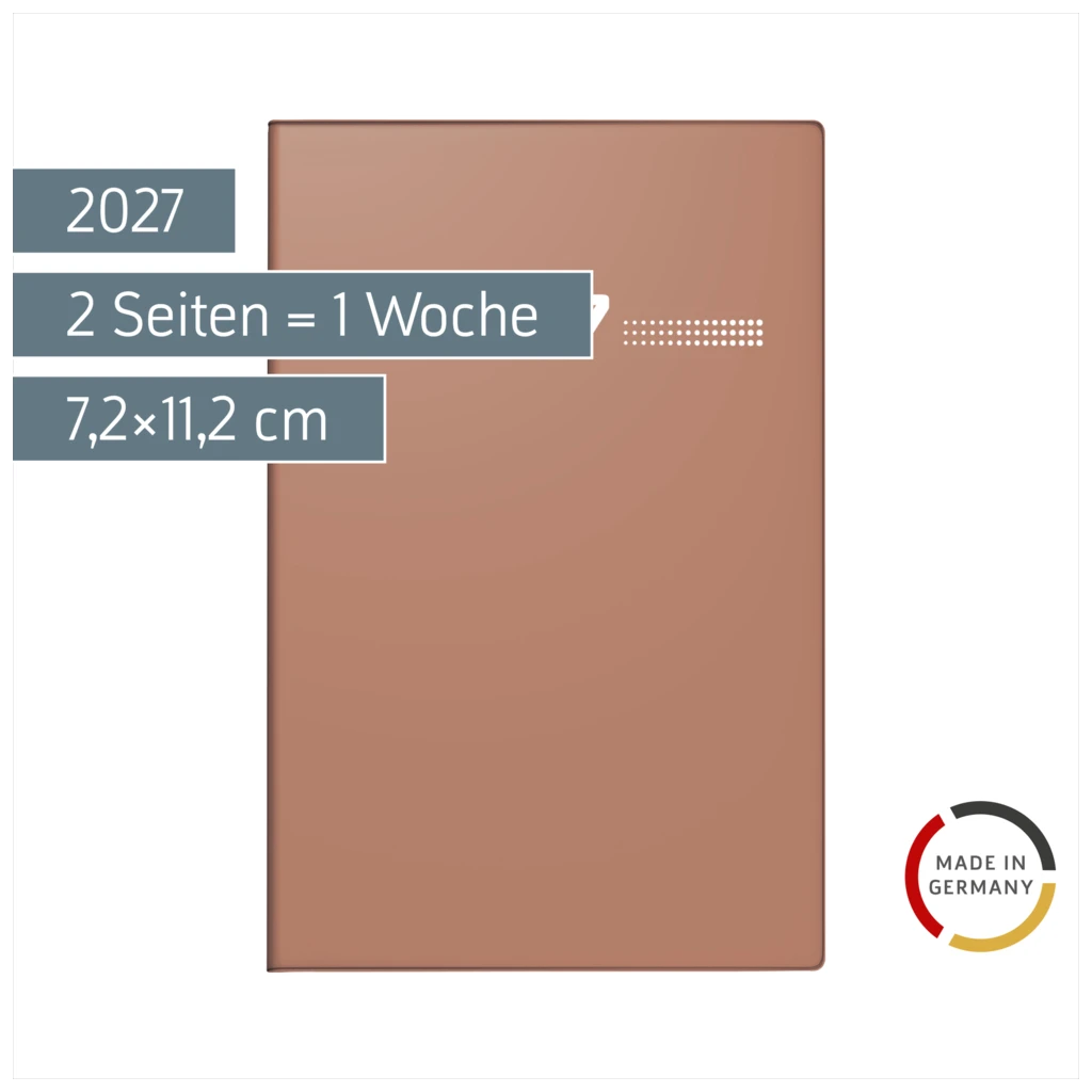 Taschenkalender Mod. partner/Industrie I 2027 | A7, Kunststoff, caramel