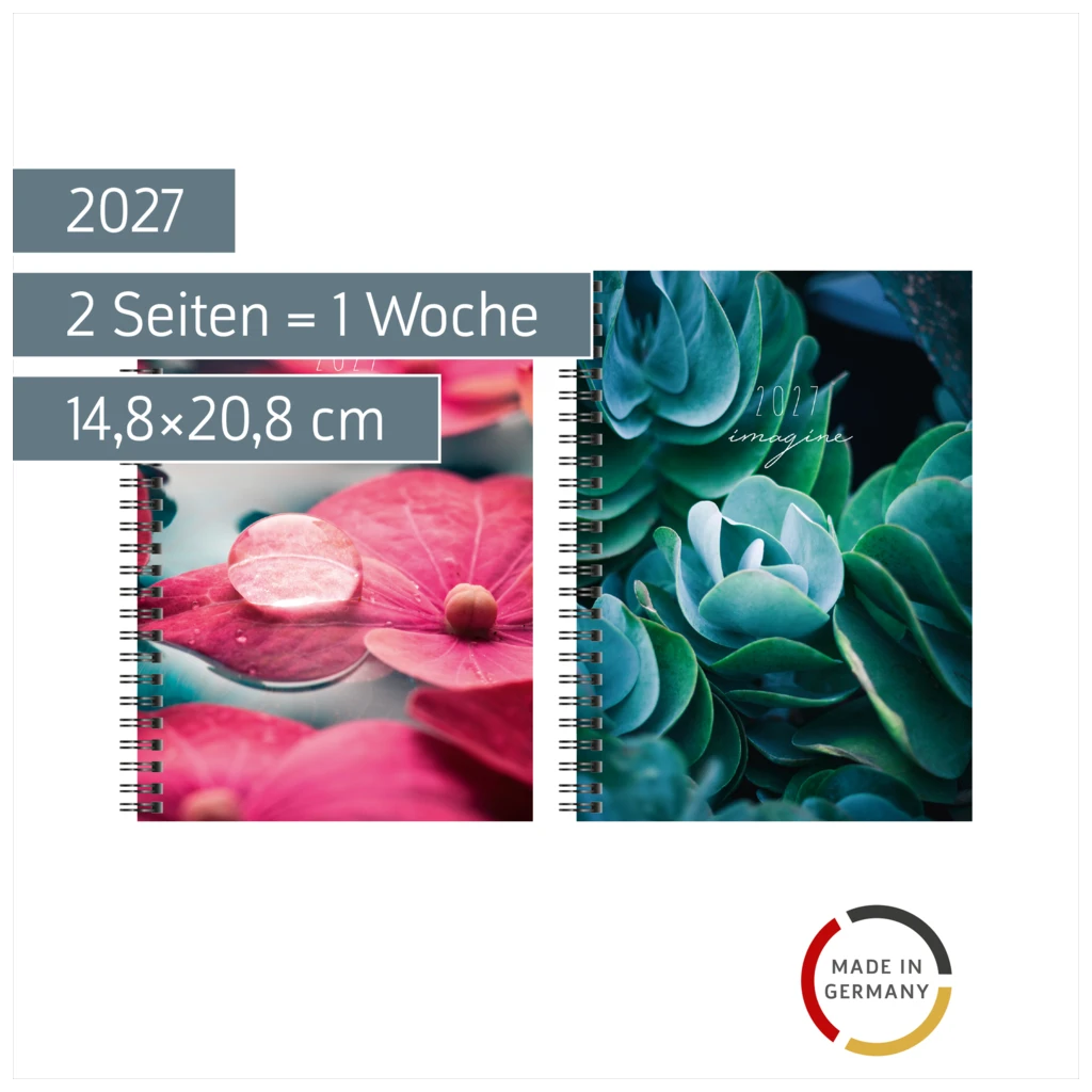 Buchkalender Mod. futura 2 2027 „Imagine“ | A5, Papier